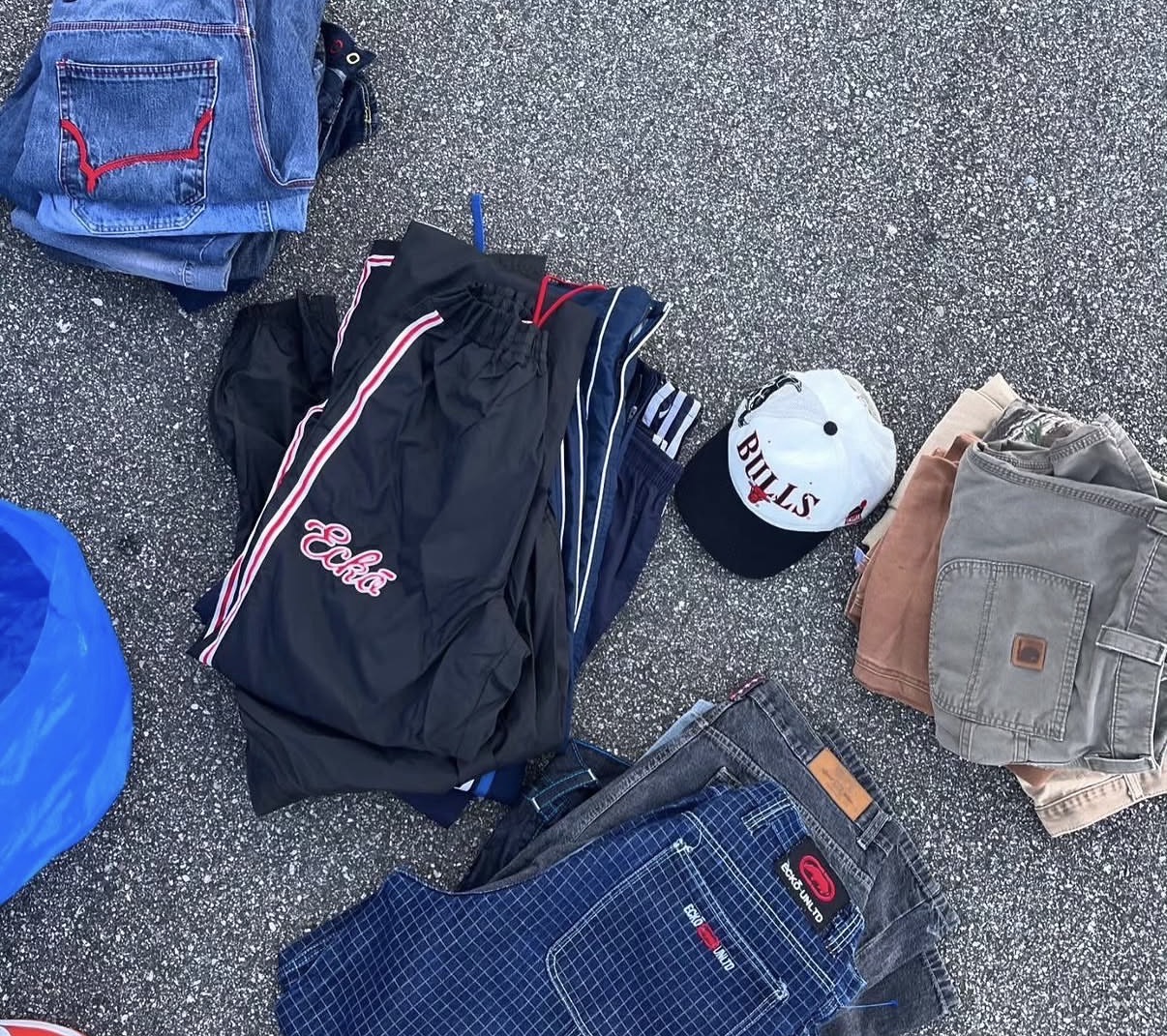 Vintage fits flatlay