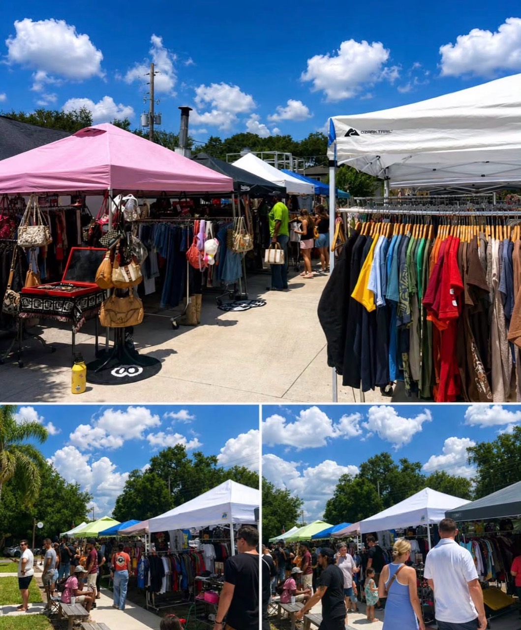 Outdoor market booths
