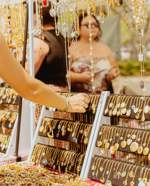 Gold jewelry display