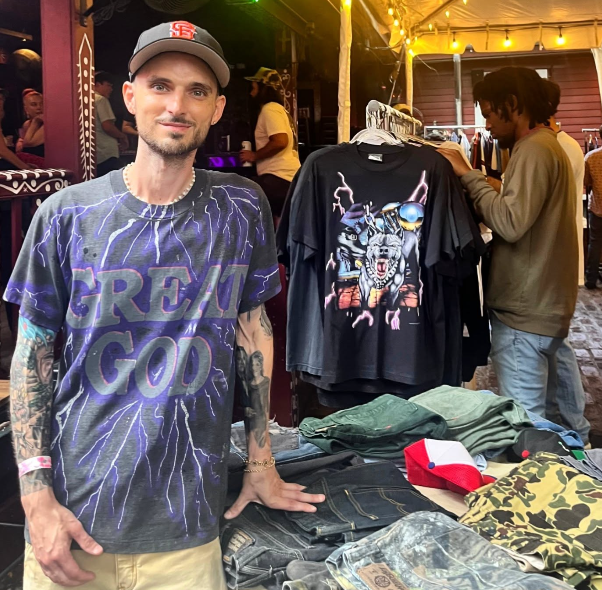 Vendor booth portrait